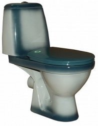 Унитаз-компакт ПРЕМЬЕР горизонт. с арматурой, сиденьем, креплением, зеленый декор Вн УкП312